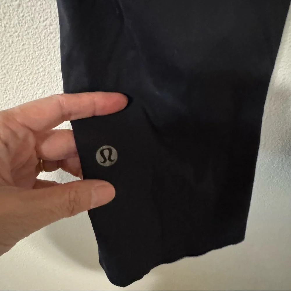 Lululemon Run For Fun Crop Black Pockets Running Workout Gym-8
